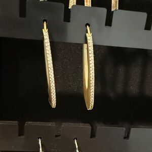 Kendra Scott Gold Crystal Hoop Earrings